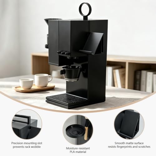 Detachable Coffee Accessory Storage Rack Black Right - Image 4