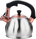 Stainless Steel Tea Kettle for Stove Top Teakettles Stovetop Whistling with Heat Proof Ergonomic Handle 2.5 Quart by Unknown