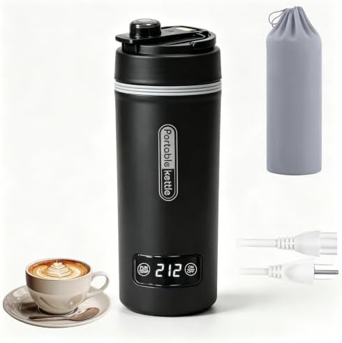 Travel Electric Kettle Portable, 304 Stainless Steel, Fast Boil,350ml by DQJMHSEN