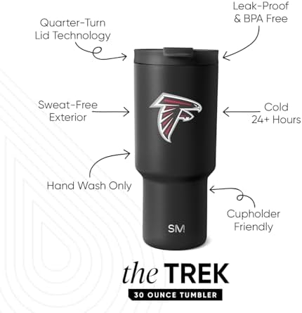 Simple Modern Atlanta Falcons Tumbler with Flip Lid, Straw 30oz | NFL - Image 2