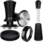 4 Pcs Coffee Utensil Stainless Steel Powder Press Hammer Loose Powder Needle Powder Ring Practical Professional Coffee Tools(Black 53MM-4 Pcs) by Unknown