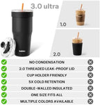 BABLOV GO-PAL 30oz Insulated Coffee Tumbler & Iced Coffee Mug Travel Sleeve - Image 3