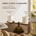 Luxury Fine Bone China White Coffee Mugs Set of 4,8 oz - Image 5
