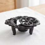 Cast Iron Teapot Warmer Stand for Tea Light Candle, Black - Image 5