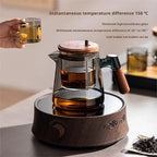 Glass Teapot Large Capacity with Removable Infuser for Home Office(Translucent Grey) - Image 4