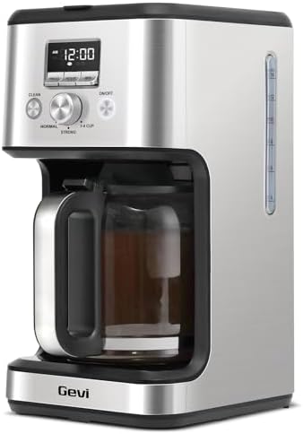Gevi 14‑Cup Drip Coffee Maker, Programmable With Glass Carafe by Gevi