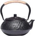 tetsubin Cast iron Tea Kettle workshop Healthy japanese maple leaves and bamboo pattern Teapot with Stainless Steel Infuser（30.4oz） by Unknown