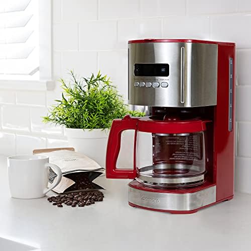 Kenmore Drip Coffee Maker - Programmable Cafe Machine With Glass Pot, Regular & Bold Brew, Auto Shut Off Large Water Reservoir, Reusable Filter, Kitchen Appliances For Cafeteria Barista, 12 Cup Red - Image 2