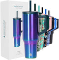 Elemental Spill Proof 40oz Insulated Tumbler with Handle & Straw Travel Mug by Elemental