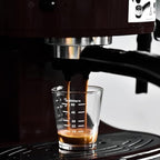Glass Mug Coffee Cup,2.5oz Espresso Shot Glass Cup Double Spouts Espresso Mug Heat Resistant Mini Measure Glass Extra Small Transparent Coffee Tumbler With Anti-scald Handle 70ml ( Color : B strong Ba - Image 2