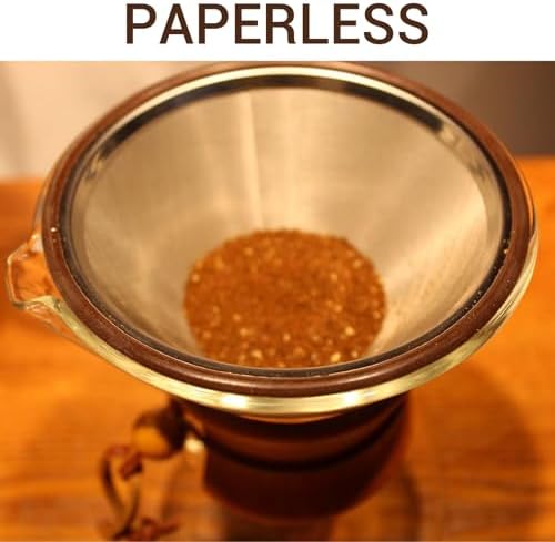Premium Stainless Steel Pour Over Coffee Dripper - 600 Mesh Reusable Coffee Filter for Smooth Brewing - Image 2