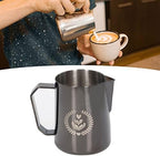 FLEXMAN 600ml Milk Frother Cup, Stainless Steel Eagle Spout Espresso Milk Frothing Pitcher, Frothing Cup for Coffee Latte, Milk Froth, Daily Drinking (Black) - Image 7