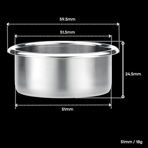 Normcore 51mm Precision High Extraction Filter, Portafilter Basket Coffee Filter, 18g Bottomless Portafilter, Fits 18 Gram Coffee For 51mm Espresso Machines, 304 Stainless Steel - Image 5
