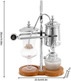 LOYALHEARTDY Vintage Siphon Coffee Maker, Belgian Luxury Syphon Coffee Machine with Royal Family Temperament, Silver Retro Royal Family Balance Siphon Coffee Maker Siphon Brewer Vintage Coffee Pot - Image 3