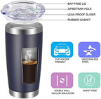 VEGOND 20oz Tumbler with Lid and Straw Stainless Steel Tumbler Cup Bulk Vacuum Insulated Double Wall Travel Coffee Mug Powder Coated Coffee Cup, Navy Blue, 6 Pack - Image 2