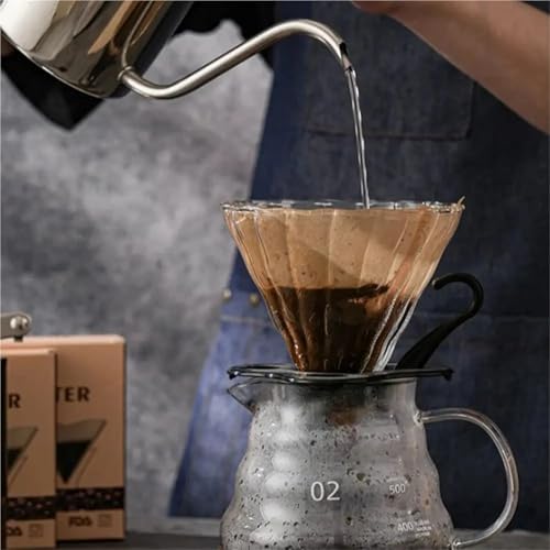 600 Pcs Hand-Brewed Coffee Filter Papers – Conical Wood Pulp Portable Drip Sheets For Cafe Tools - Image 5