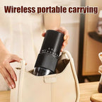Portable Burr Coffee Grinder, Small Electric Coffee Grinder with 35 Settings, USB Rechargeable Cordless Mini Coffee Bean Grinder with Conical Ceramic Burr for Travel (WHITE) - Image 7