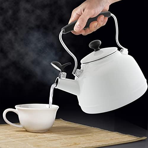 Chantal Tea Kettle, Vintage Series, Enamel on Steel, Whistling (White) - Image 4