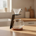 Coffee Stand Pour Over Coffee System Dripper Server Station With Glass Dripper Metal Stand Solid Wood Base Easy Clean Finish Suitable for cafe tasting station - Image 5