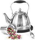 1500ml/50oz Small Teapot, Stainless Steel Tea Pot With Infuser by Unknown