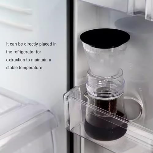 Iced Drip Coffee Maker, 600ml Cold Brew Drip Tower, Adjustable Dripper, Stainless Steel Filter, Makes 2-4 Cups, for Kitchen, Office, Coffee Shop - Image 7