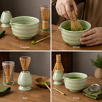 Ceramic Matcha Bowl Set with Bamboo Whisk and Holder for Japanese Tea - Image 7