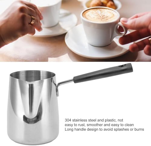 2Pcs Turkish Coffee Pot 12oz/350ml Milk Frothing Jug Butter Melting Pot - Image 5