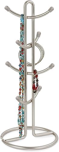 FitWell Mugs Holder, Mug Tree, Coffee Mug Holder, Coffee Mug Tree, Mug Organizer for Cabinet, Mug Holder Stand, Coffee & Tea Cup Storage Rack (Satin Nickel, 8 Mugs Holder (17.5"H)) - Image 6
