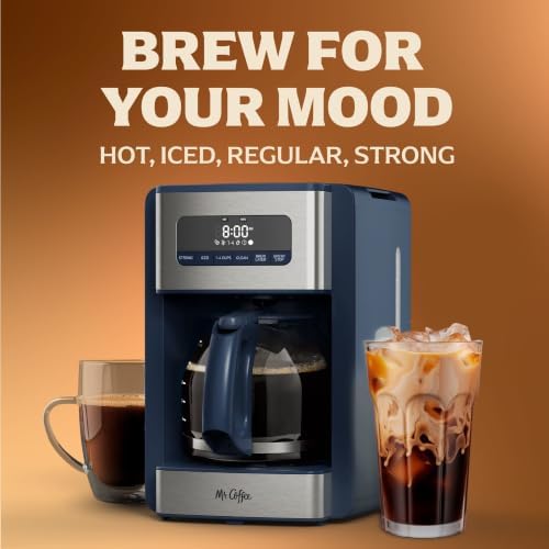 Mr. Coffee® 12 Cup Coffee Maker, Programmable Coffee Maker with Strong Brew and Iced Coffee Brew Settings, Small Batch Setting for 1 to 4 Cups, Abyss Blue - Image 2