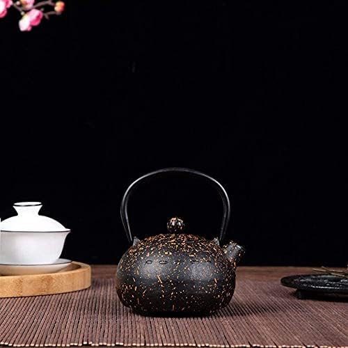 Cast Iron Tetsubin Teapot Teapot Tetsubin Tea Kettle 400ML Mini Handmade Cast Iron Kettle Carbon Furnace Cast Iron Pot Uncoated Teapot Tea Accessories Tea Pot (A 400ml) by Unknown