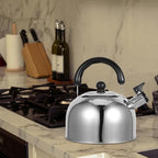 Amosfun Stainless Steel Whistling Tea Kettle Stovetop Tea Kettle with Flat Bottom Ergonomic Cool Handle Compatible with Induction Gas and Electric Cooktops 7.87 Home or Camping - Image 6