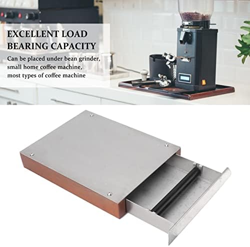 Stainless Steel Coffee Knock Box, Pull Out Style Coffee Ground Knock Drawer, Coffee Ground Residue Powder Container Bucket, Coffee Residue Powder Box for Home Office Commercial Use(Silver) - Image 6