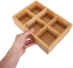 Bamboo Tea Bag Organizer with 6 Compartments for Drawer Pantry - Image 4