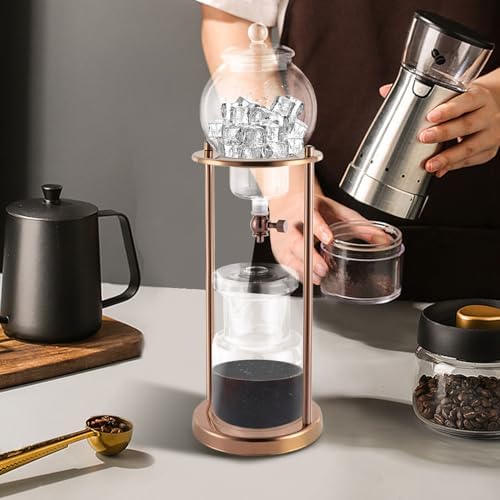 Gold Iced Coffee Dripper Cold Brew Drip Coffee Machine Ice Coffee Dripper 600ml - Image 4