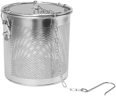 Tea Strainers for Loose Tea, Stainless Steel Tea Strainer Fine Mesh Seasonings Seperation Basket Filter with Chain Hook for Home Restaurant (4.3l) by NDNCZDHC