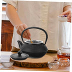 Vintage Cast Iron Teapot 0.3l Black Xmas, Retro Home Brewing - Image 5