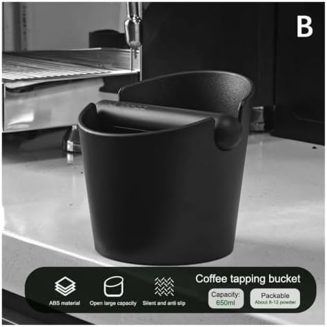 Espresso Coffee Knock Box, Anti Slip Dump Bin with Knock Bar - Image 2