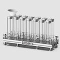 Single Dose Coffee Bean Storage Tubes, Coffee Bean Cellars with One-Way Exhaust Valve, with 14 Pcs Glass Tubes, Metal Stand and Hopper, Capacity 20-22g by Unknown