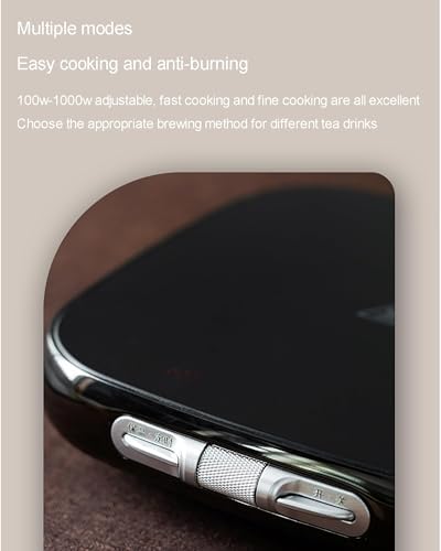 Filtration Teapot Set with Electric Ceramic Stove Infusers Glass Teapot with Removable Fine Mesh Filter(Electric ceramic stove+Transparent) - Image 4