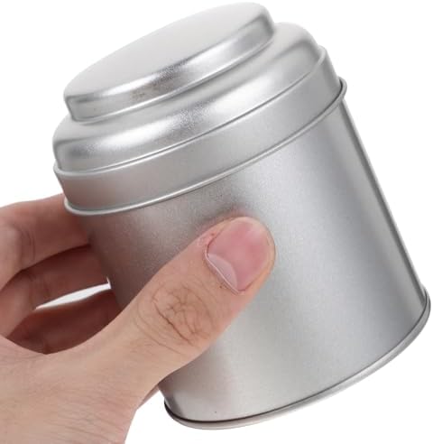 HANABASS 6pcs Airtight Double Lids Tea Tins Set Metal Loose Leaf Tea Bag Storage Jars with Lids Portable Food Storage Containers for Kitchen Organization and Candy Sugar - Image 4