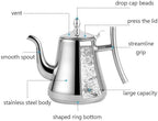 Premium Gooseneck Stainless Steel Tea Kettle - 1L Capacity for Perfect Pour Over Coffee & Tea, Ideal for Home, Office & Camping(OneColor,1.1 Quart) - Image 6