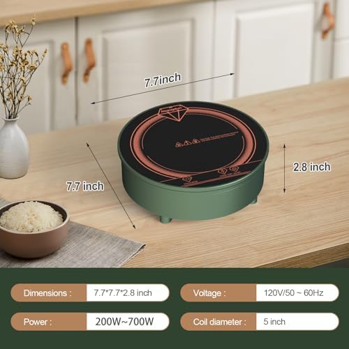 700W Mini Induction Cooktop for Moka Pot, RV & Camping - Image 2