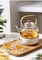 Borosilicate Glass Teapot with Handle, 1.2 L Heat-Resistant Infuser for Loose Leaf Tea, Dishwasher Safe, refined Kitchenware for Brewing Herbal and Floral Teas - Image 4