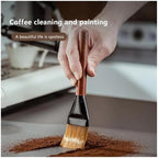 Coffee Powder Cleaning Brush, Wooden Handle, Nylon Bristles - Image 7