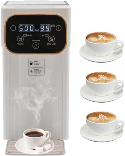 Electric Kettles, Instant Hot Water Dispenser Countertop, Temperature Adjustable 77-210.2℉ & 3L Water Tank Capacity, with Carrying Handle, White by GAGALAYONG