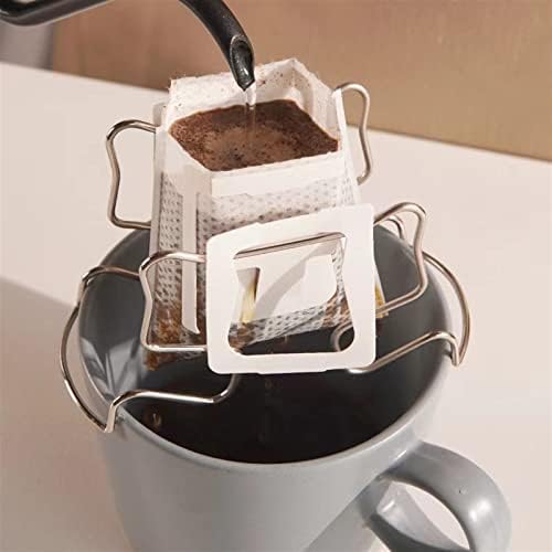 Coffee Filters Stainless Steel Coffee Filter Holder Reusable Outdoor Tea Filters Dripper Baskets Coffee Ear Drip Filter Paper Bag Shelf - Image 3