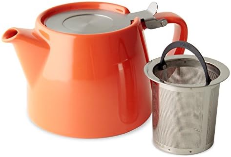 FORLIFE Stump Teapot with SLS Lid and Infuser, 18-Ounce, Carrot - Image 2