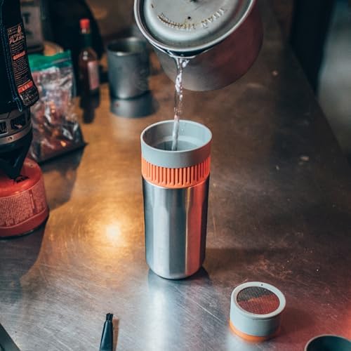 WACACO Pipamoka Portable Coffee Maker, Coffee brewer, All-in-one Vacuum Pressured，Insulated Travel Mug, Hand Powered and Filter Pressure Brewer, Stainless Steel Thermo Cup, 10 fl oz - Image 5