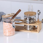 KKC Airtight Coffee Canister Set of 2 with Scoops & Bamboo Lids | 27oz Glass Coffee Jar for Ground Coffee & Beans | Clear Storage Container for Kitchen & Coffee Bar Accessories, Keeps Coffee Fresh - Image 5