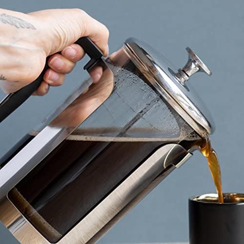 La Cafetière Roma Stainless Steel Cafetière, Twelve Cup, Silver, Gift Boxed - Image 2
